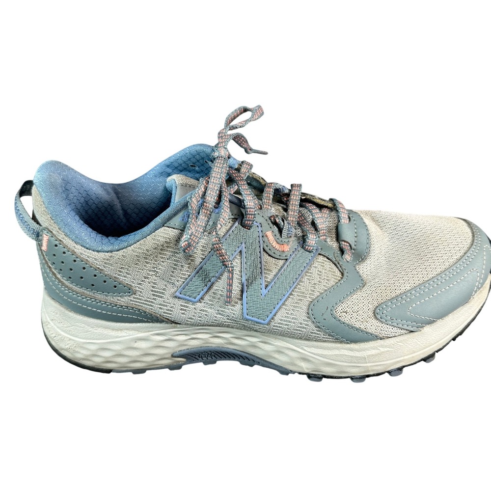 New Balance 410v7 Trail Running Shoes Grey Blue WT410LG7 Womens 9